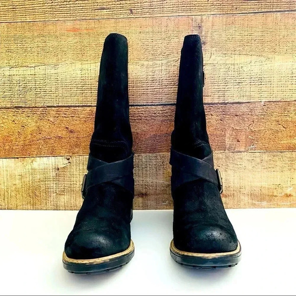 NWT Clarks Suede Lallana Beat Black Boots - Picture 4 of 10